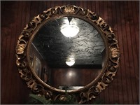 Round wall mirror. Approx 35 inches diameter
