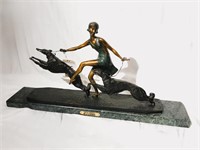 Bronze High spirits. By J Lormier. On marble
