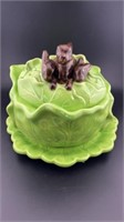 Vintage Holland Mold Ceramic Cabbage Head Candy