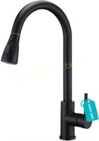 17.32in Matte Black Faucet with Pull Down