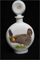 Straight Whiskey  Milk Glass Decanter Chicken