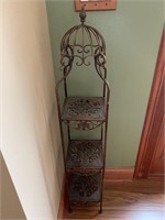 METAL 3 TIER STAND WITH ACCENT TRIM DOME TOP 47"