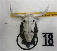 Iron Longhorn Steer head hitching ring