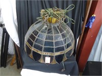 Vintage Glass Swag Lamp