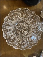 Glass serving bowl, 10" diameter