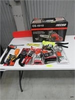 ASSORTED TOOLS - STAPLER, WRENCH, PIPE CUTTER, ETC