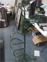 Green Rod Iron Plant Stand 58 Inch tall
