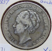 1939 Netherlands 2.5 Gulden