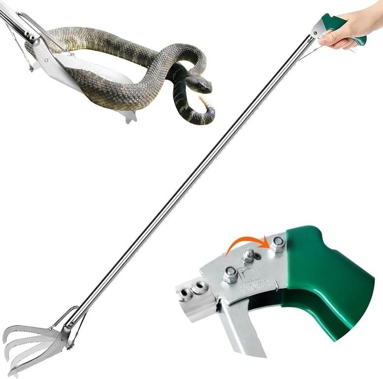 HOMEYA 47 Inch Extra Heavy Duty Snake Tongs