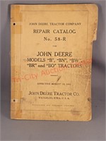 1943 tractor parts catalog No. 58R + 8pg.