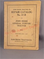 1929 GP Tractor parts catalog no. 37R