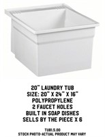 20" Laundry Tub x6 pieces