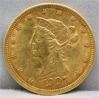 1907 $10 GOLD.