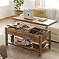 FABATO Lift Top Coffee Table, 4-in-1