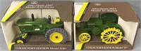 2 ERTL Die-Cast John Deere Tractors & Boxes