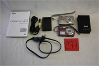 2 Nikon CoolPix S210 Digital Cameras