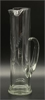 Mid Century Etched Glass Cocktail Pitcher