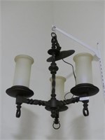 1 OIL RUBBED BRONZE FINISH CEILING PENDANTS