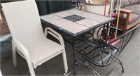 Tile Top Patio Table 40x40x29.5, Spring Action