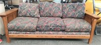 Wood Frame Sofa w/Tapestry Style Upholstery
