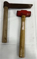 Vintage Froe & Sledge Hammer