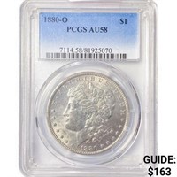 1880-O Morgan Silver Dollar PCGS AU58