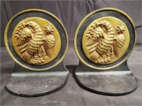 Pair of cast iron eagle bookends