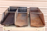 Vintage metal hardware bins