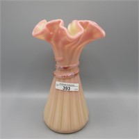 Fenton HP Shiny Burmese Wheat Vase - Fleming