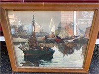 Anthony Thieme print harbor scene