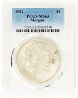 Coin 1921  Morgan Silver Dollar PCGS MS63