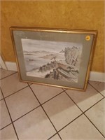 FRAMED ORIENTAL PICTURE