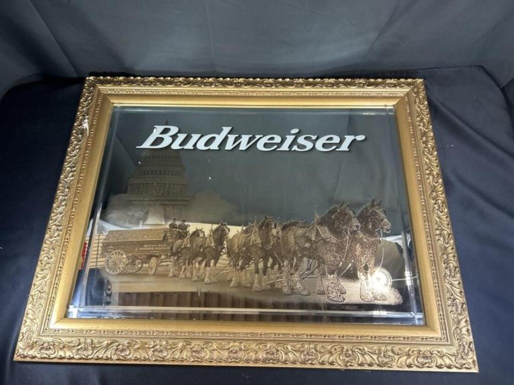 Budweiser Mirror Beer Sign