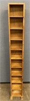 Wood CD Rack 9"x9” Base 58.75” Tall