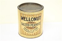 Vintage Mellonut salted peanuts tin can