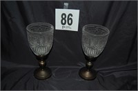 2 Candle Holders 10.5"