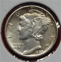 1927 D Mercury Silver Dime