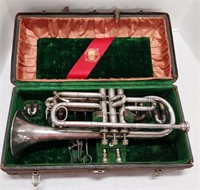 Vintage Cornet Musical Instrument