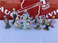 (10) Clown Statues & Figurines