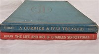 2- VINTAGE TABLE ART BOOKS*CURRIER & IVES*MORE