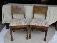 Two Antique Oak Chairs