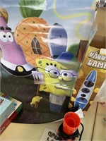 Groovy lamp- new, 2 Sponge Bob posters