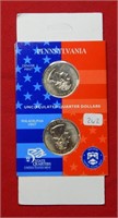 (2) 1999 P&D Pennsylvania Quarters