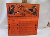 Vintage Halloween Stunt Quiz Copyright 1949