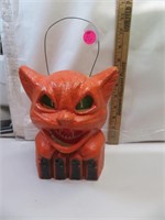 Vintage Halloween Large Paper Mache Cat on