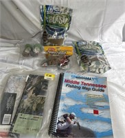 Fish food, and two fishing guides