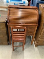 Child’s Rolltop Desk and Chair