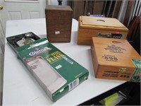 Coleman Flask, Remington Dovetail Box, 2 Cigar Box