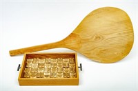 Hand Crafted Biltmore Cork Tray & Pizza Paddle