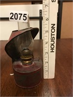 Inspector’s lamp, kerosine, small, tin